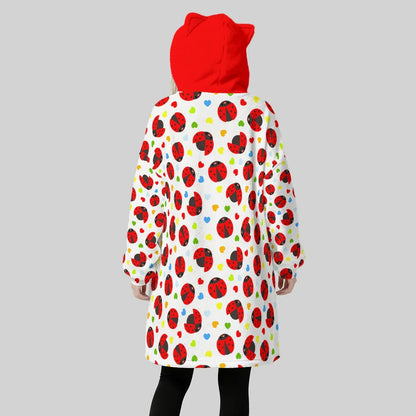 Lucky Ladybug Ear Hoodie Blanket - Puppy's Aesthetics