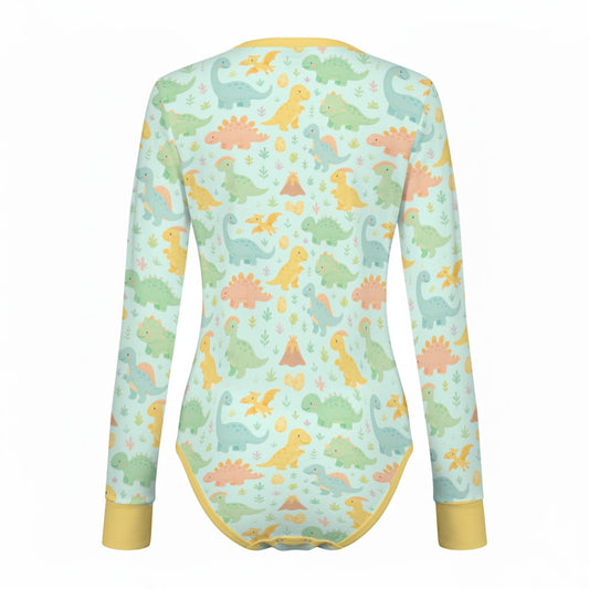 Dino Dreamland Long Sleeve CuddleSuit