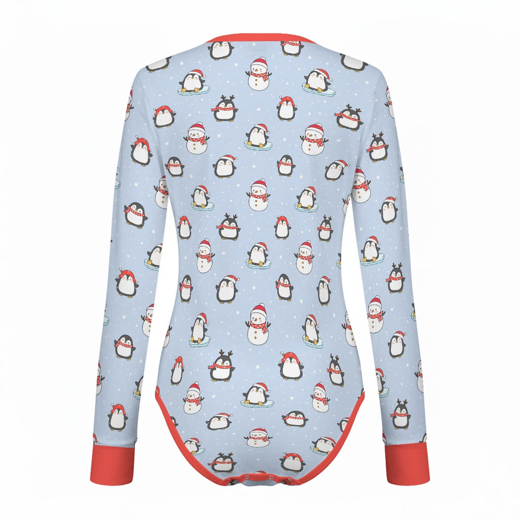 Penguin Parade Long Sleeve CuddleSuit