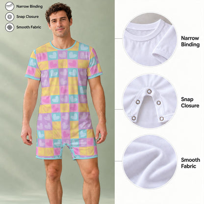 Pastel Heart Parade Play Snap Romper