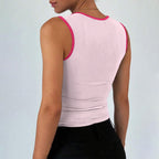 Bimbo Pink Crop Tank Top