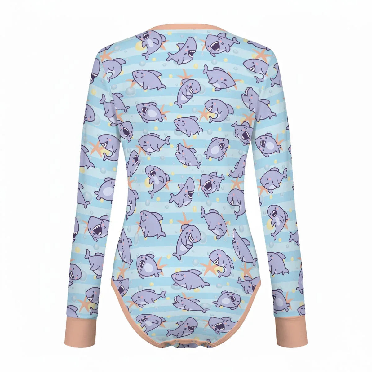 Sharkie Long Sleeve CuddleSuit - Puppy's Aesthetics