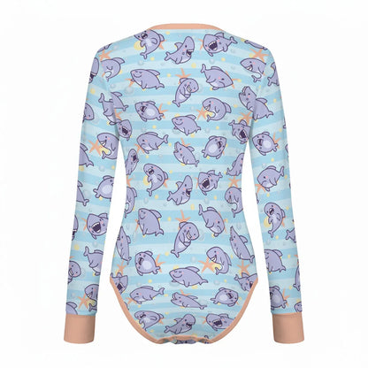 Sharkie Long Sleeve CuddleSuit - Puppy's Aesthetics