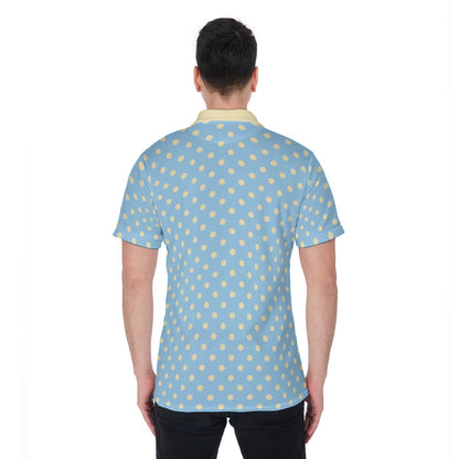 Blue Polka Dot Polo Shirt