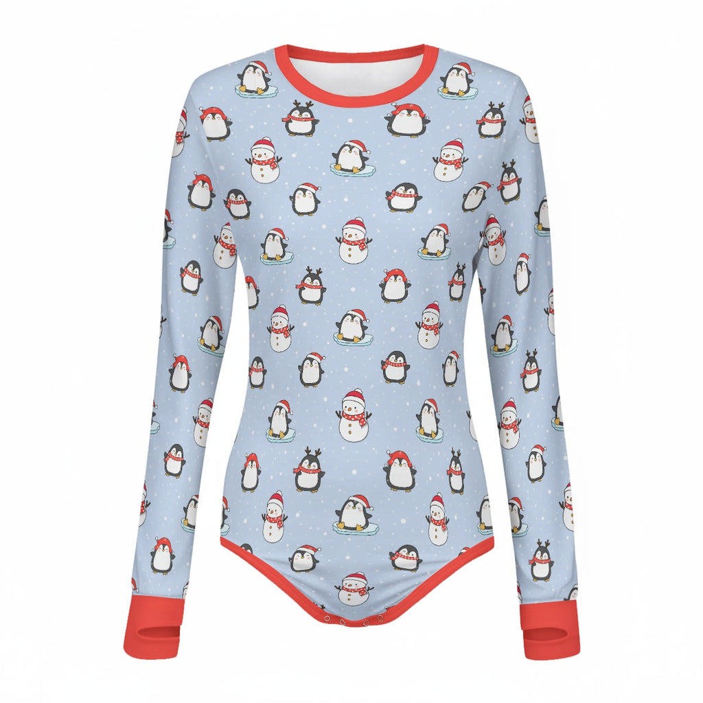 Penguin Parade Long Sleeve CuddleSuit