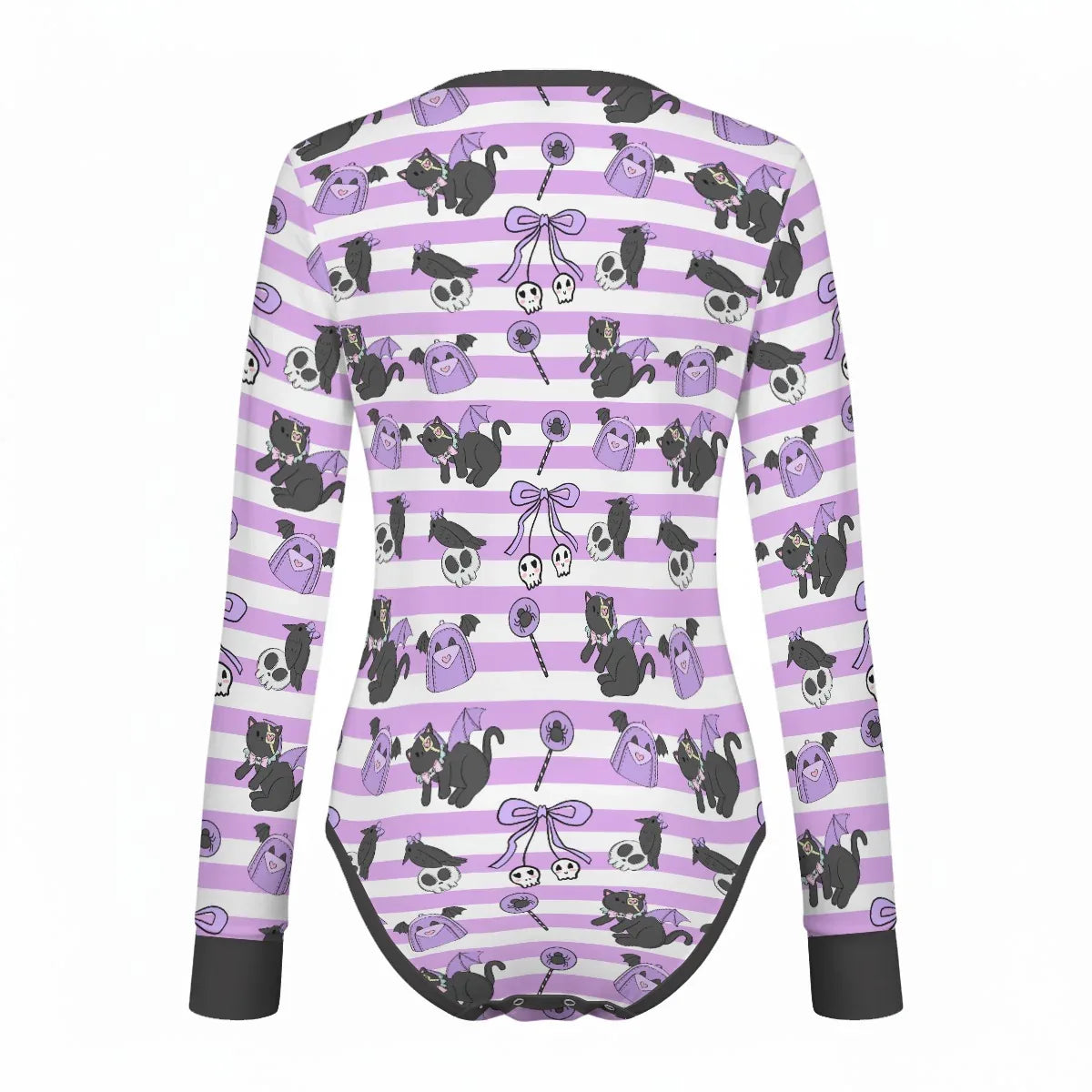 Spooky Kitty Long Sleeve CuddleSuit - Puppy's Aesthetics