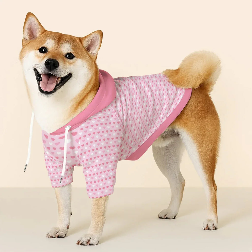 Sweetheart Pink Pet Hoodie - Puppy's Aesthetics