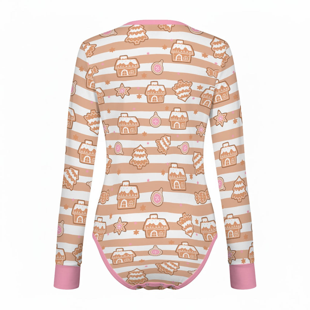 Gingerbread Cutie Long Sleeve CuddleSuit