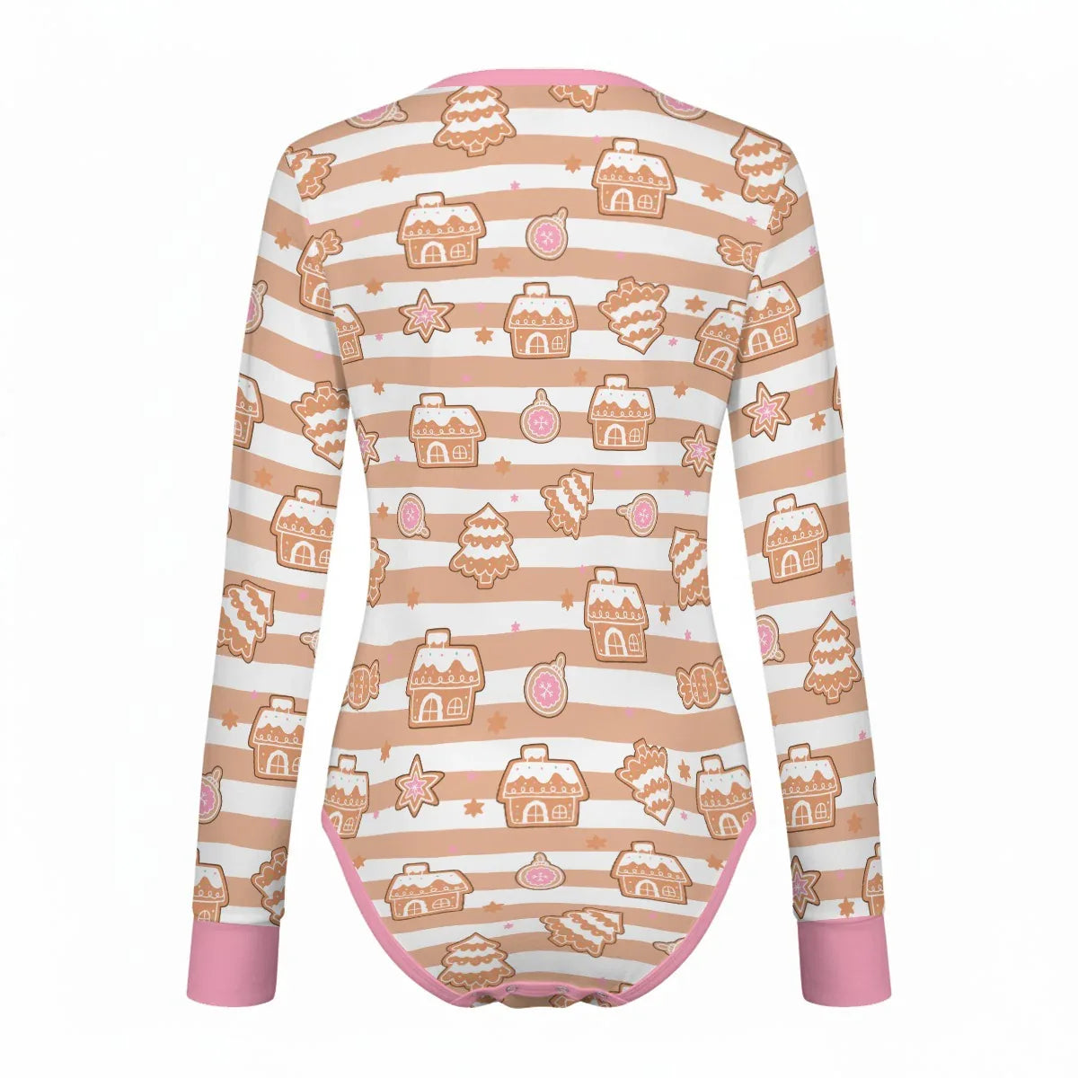 Gingerbread Cutie Long Sleeve CuddleSuit - Puppy's Aesthetics