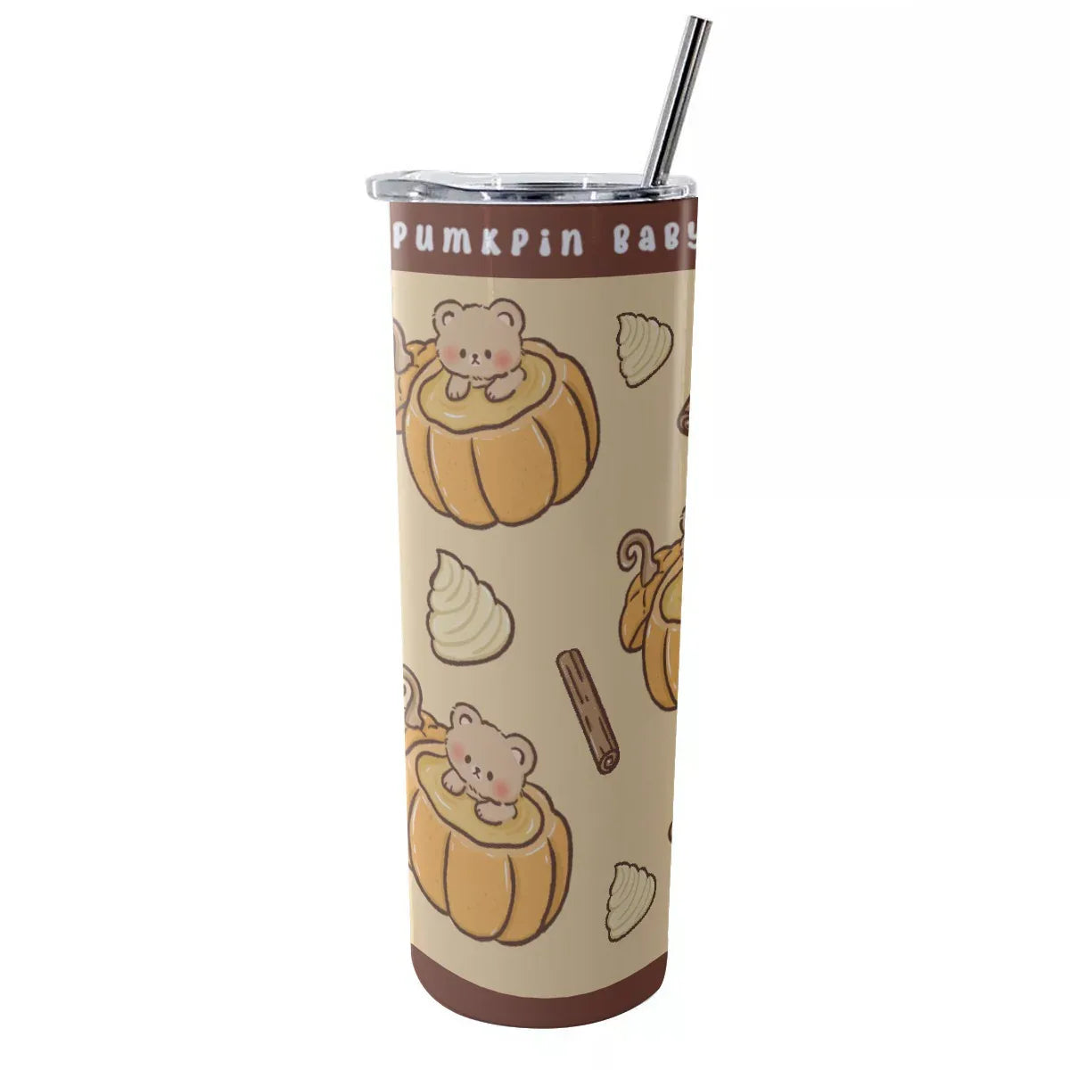 Pumpkin Baby Glitter Tumbler 20 oz - Puppy's Aesthetics