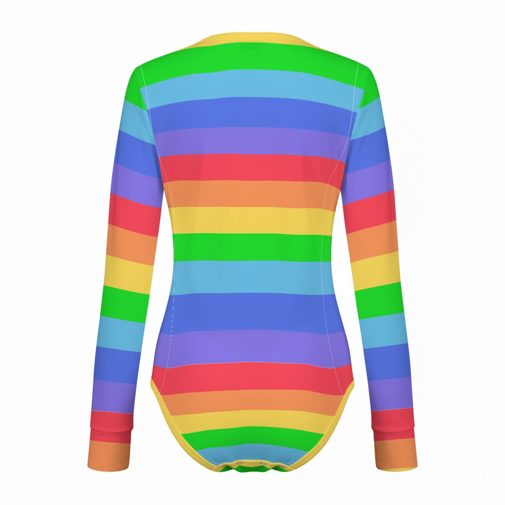 Rainbow Bright Long Sleeve CuddleSuit