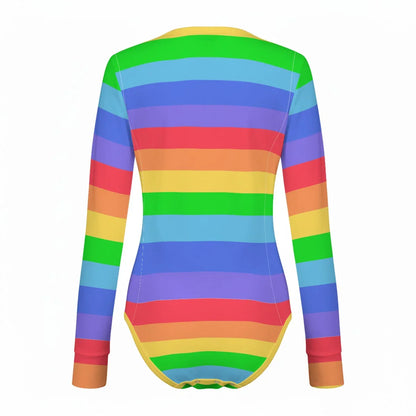 Rainbow Bright Long Sleeve CuddleSuit - Puppy's Aesthetics