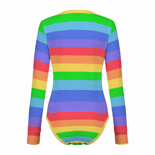Rainbow Bright Long Sleeve CuddleSuit - Puppy's Aesthetics