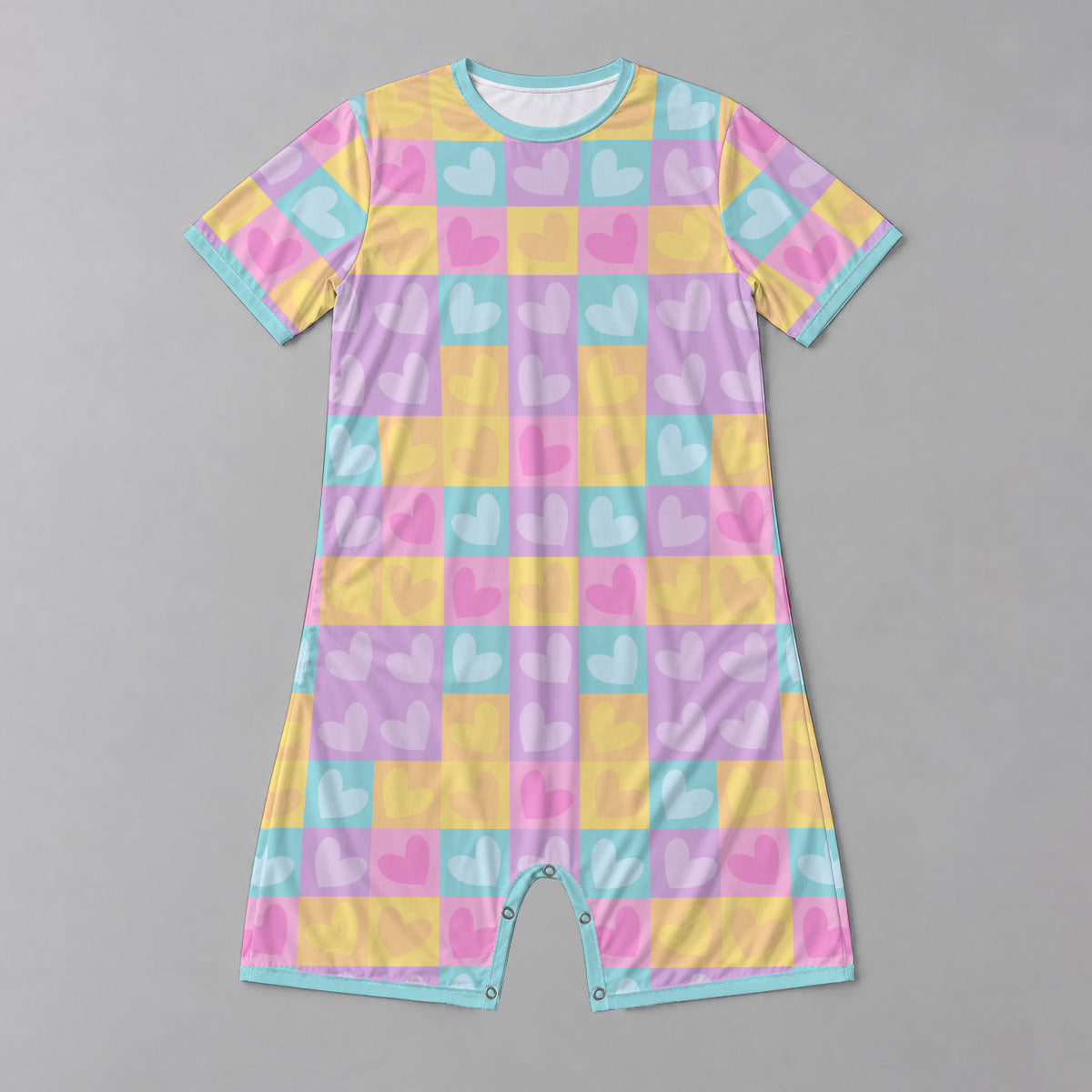 Pastel Heart Parade Play Snap Romper