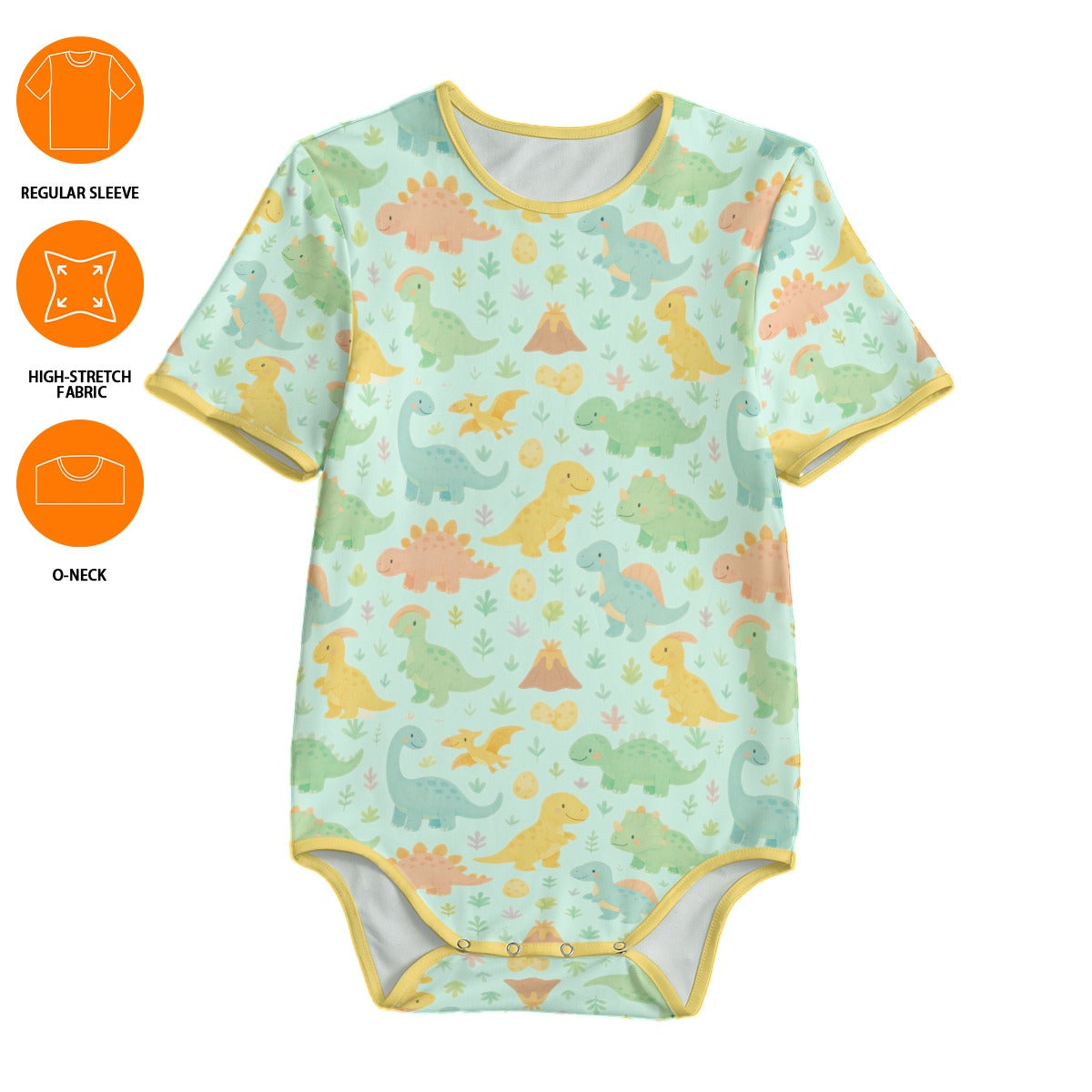 Dino Dreamland Short Sleeve CuddleSuit