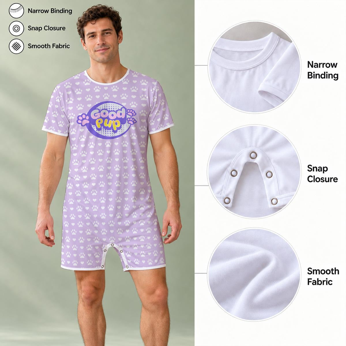 Good Pup Play Snap Romper