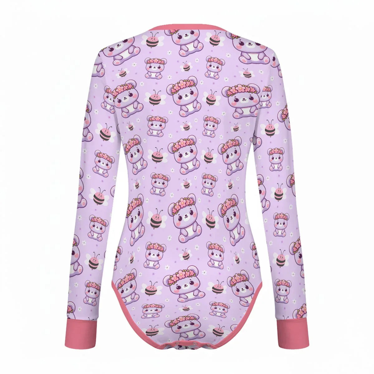 Honeybee Bear Garden Long Sleeve CuddleSuit - Puppy's Aesthetics