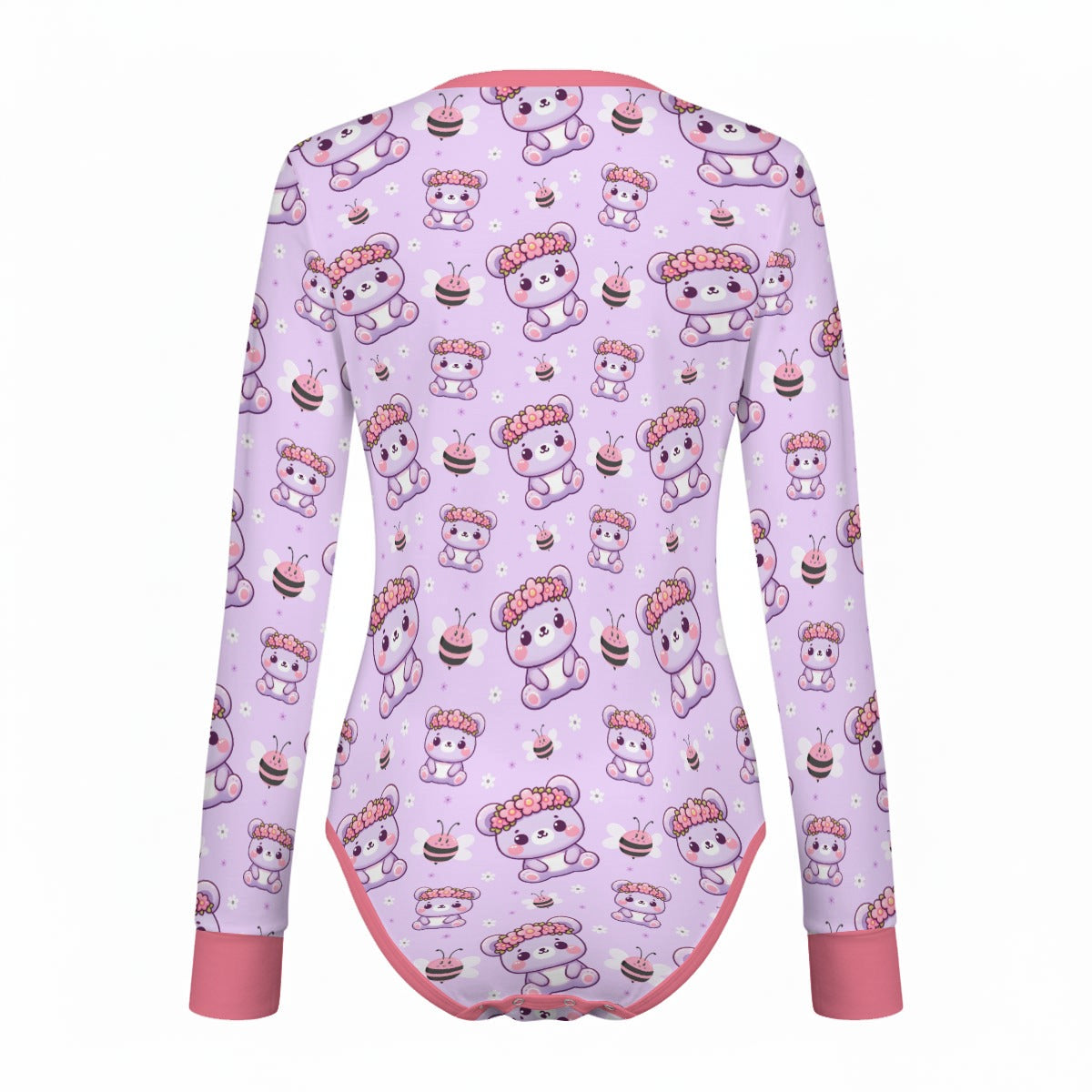 Honeybee Bear Garden Long Sleeve CuddleSuit