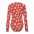 Gingerbread Dreams Long Sleeve CuddleSuit