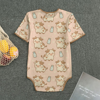 Milk & Moo Short Sleeve CuddleSuit