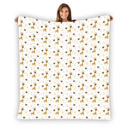 Adorable Giraffe Soft Flannel Blanket