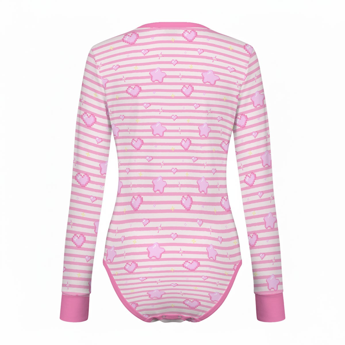 Pixel Hearts Long Sleeve CuddleSuit