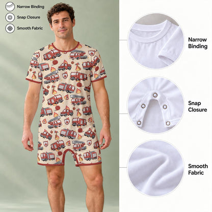 Little Firefighter Play Snap Romper