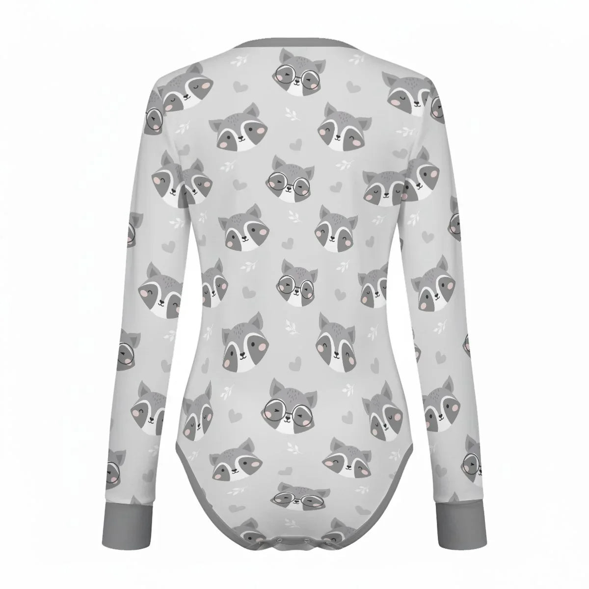 Sleepy Raccoon Long Sleeve CuddleSuit - Puppy's Aesthetics