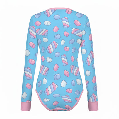 Candy Marshmallows Long Sleeve CuddleSuit