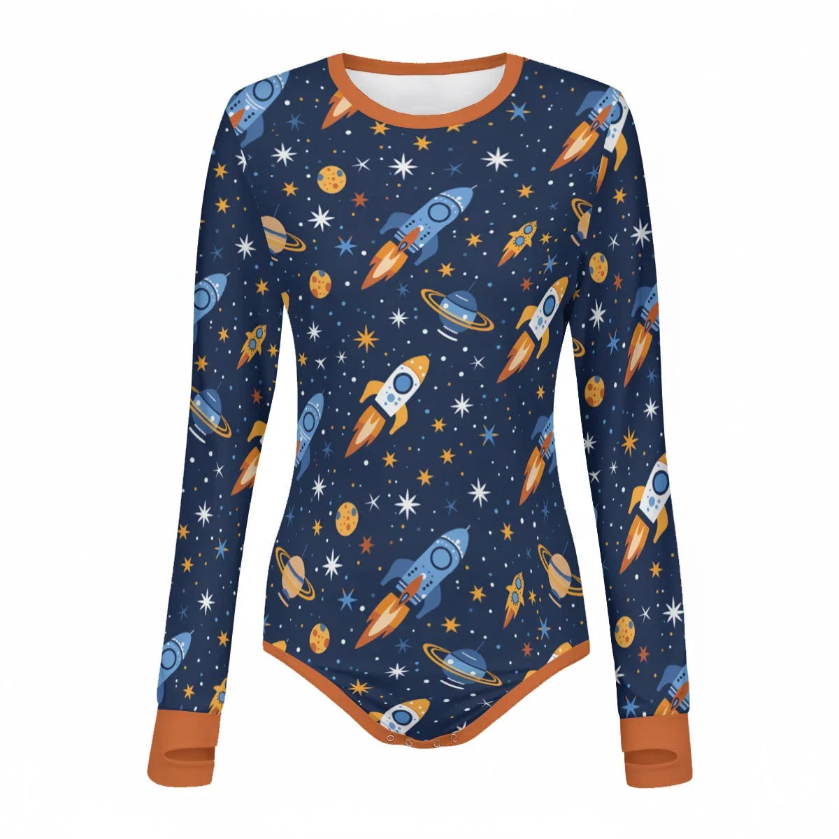 Cosmic Rocket Long Sleeve CuddleSuit - Puppy's Aesthetics