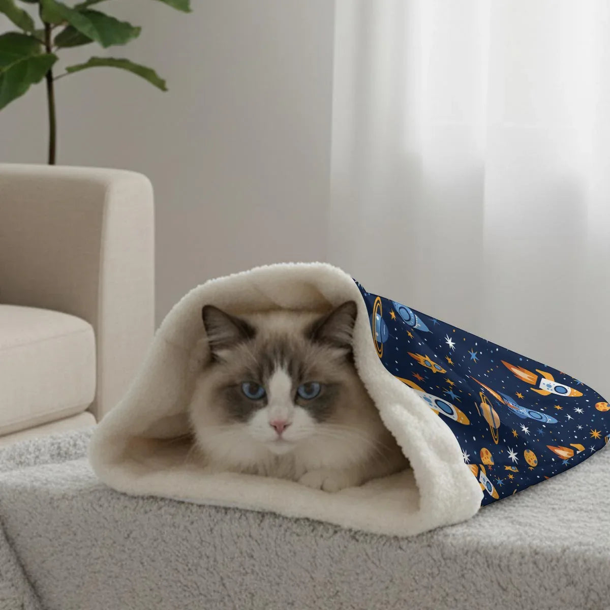 Cute Cosmic Rocket Critter Cocoon - Puppy's Aesthetics