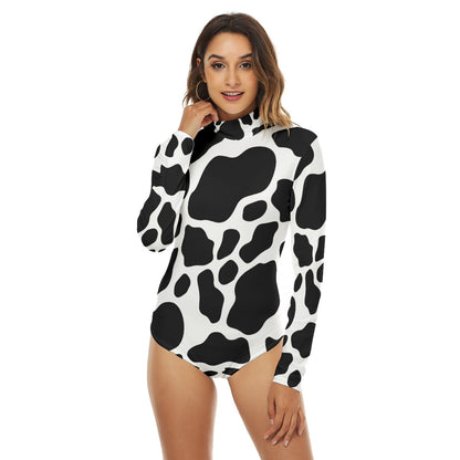 Spotted Cow Long Sleeve Adult Onesie