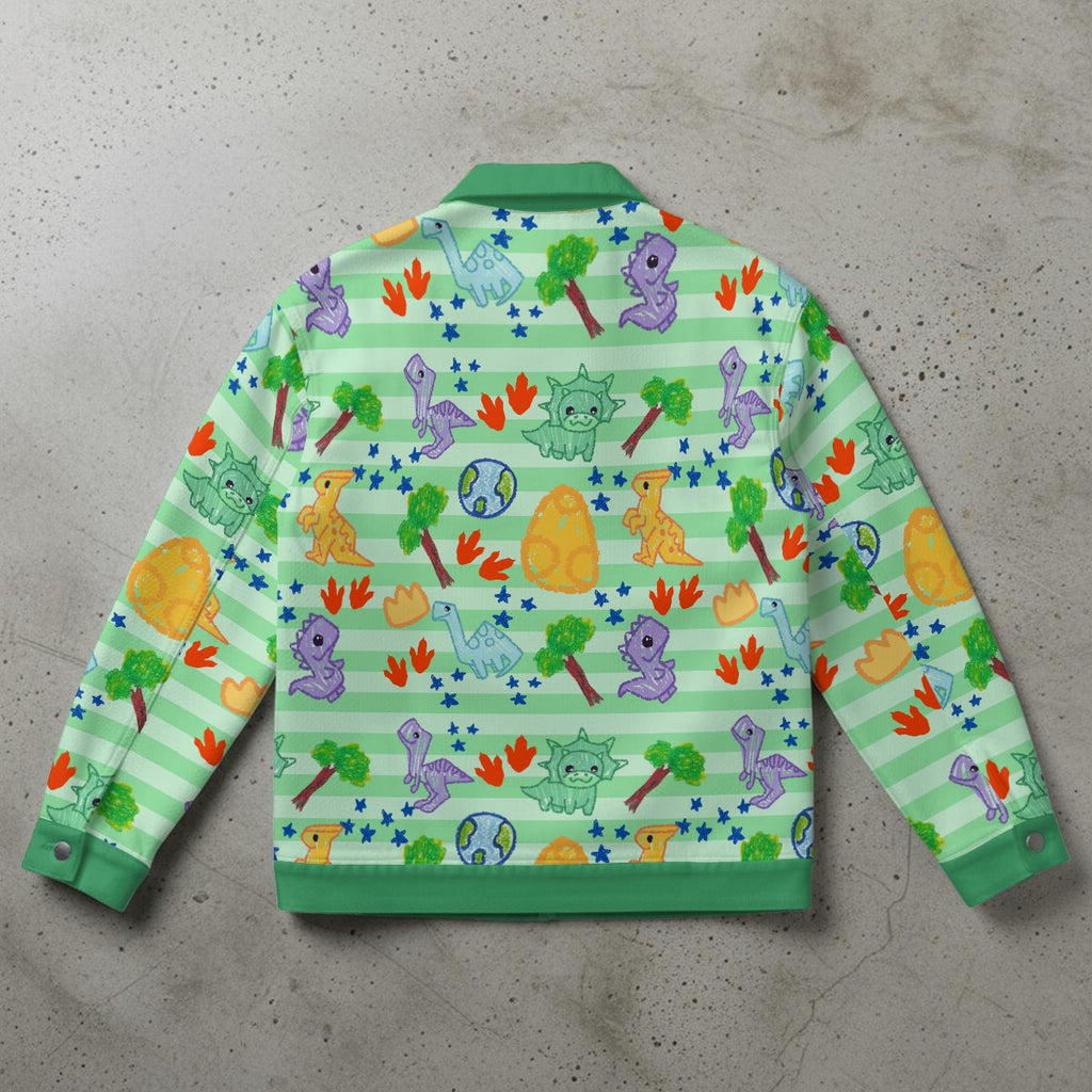 Dino Doodles Unisex Collared Jacket