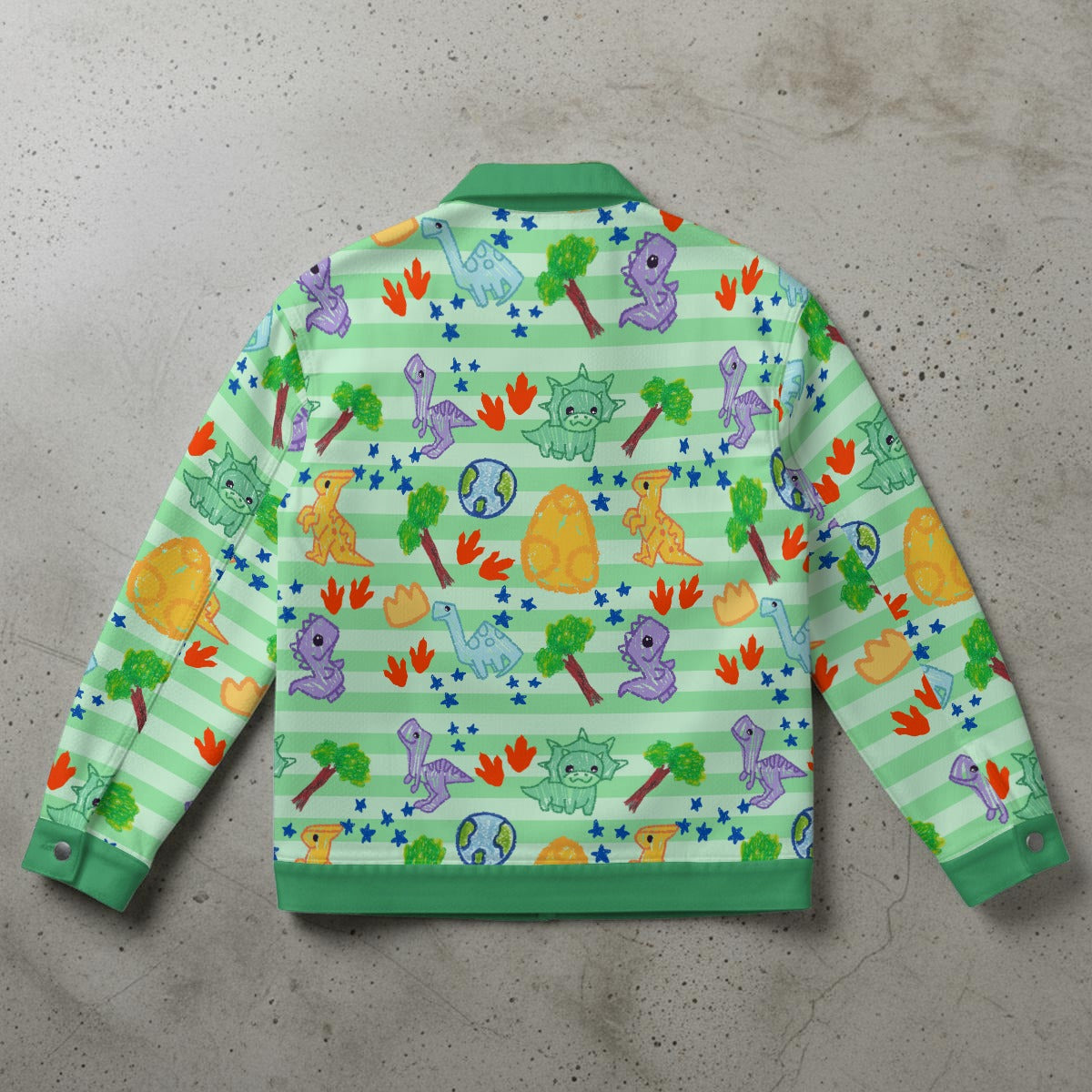 Dino Doodles Unisex Collared Jacket