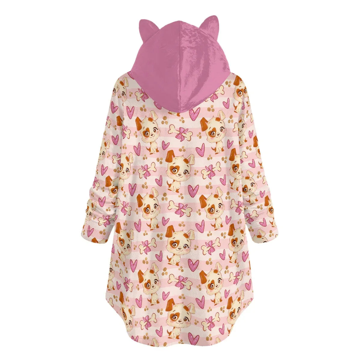 Puppy Love Flannel Ears Hoodie - Puppy's Aesthetics