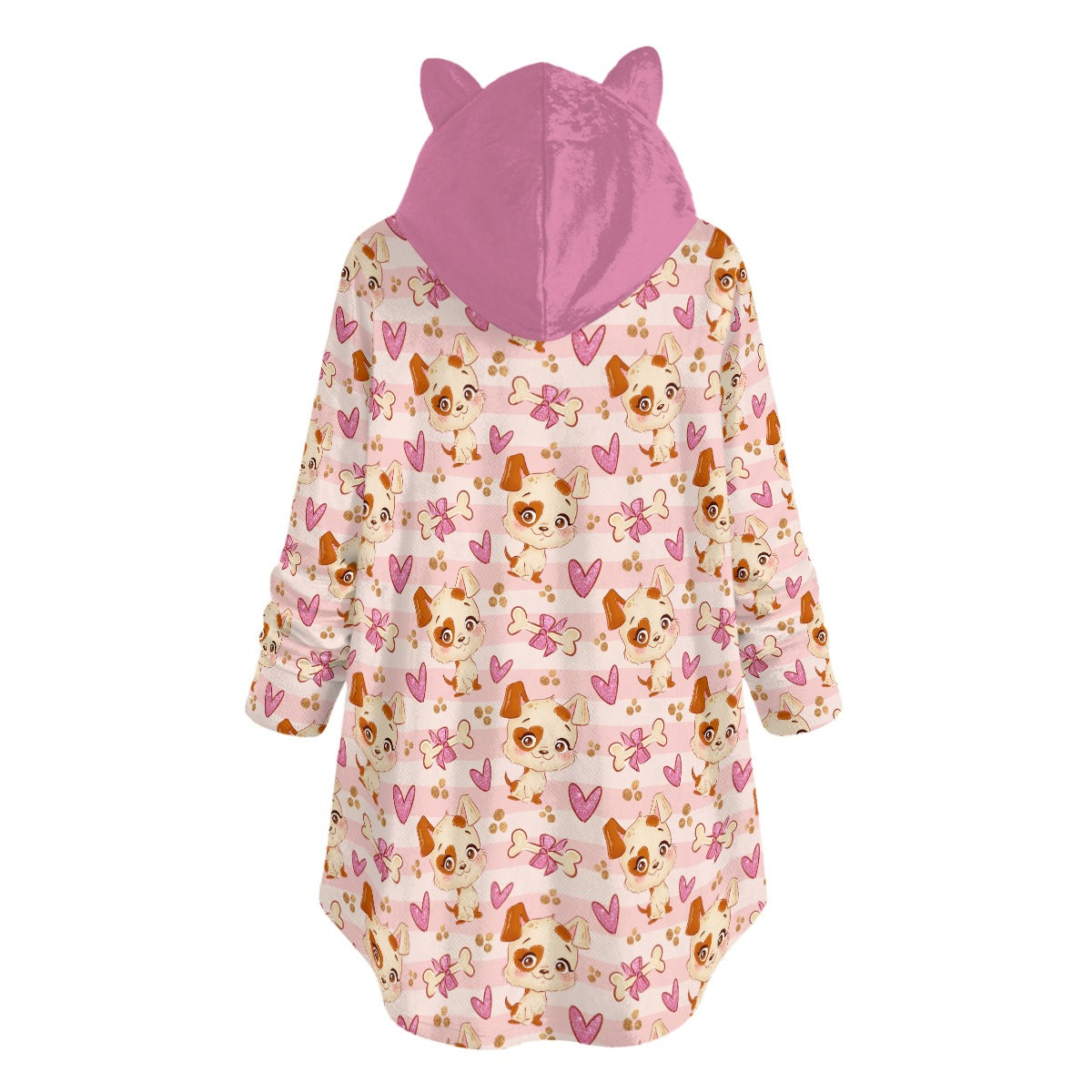 Puppy Love Flannel Ears Hoodie