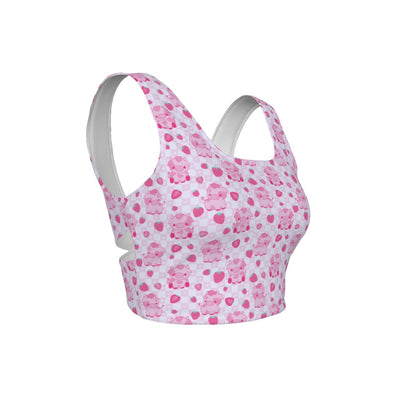 Berry Moo Cross-Back Sports Bra