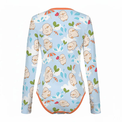 Chirpy Skies Long Sleeve CuddleSuit - Puppy's Aesthetics