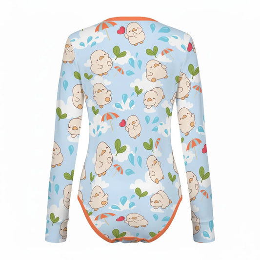 Chirpy Skies Long Sleeve CuddleSuit - Puppy's Aesthetics