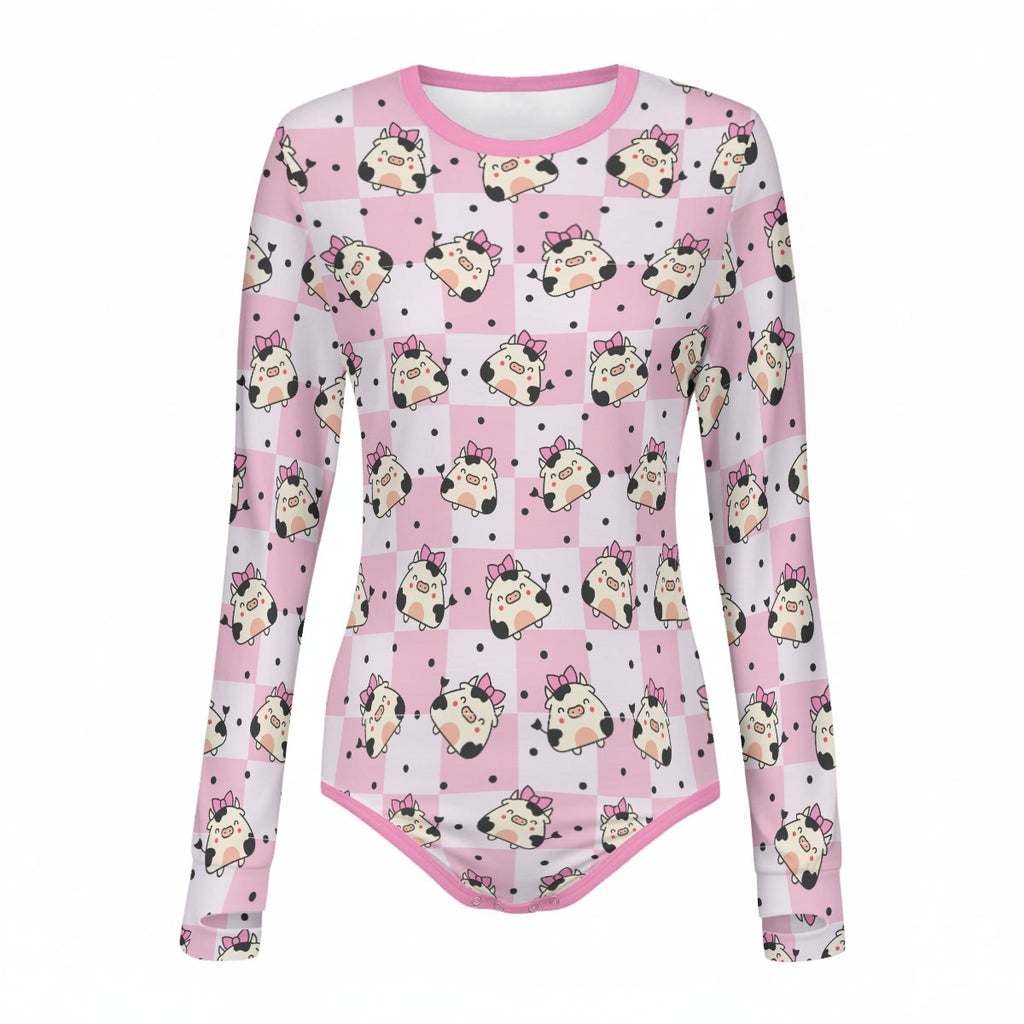 Pink Meadow Long Sleeve CuddleSuit