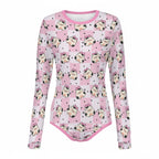 Pink Meadow Long Sleeve CuddleSuit