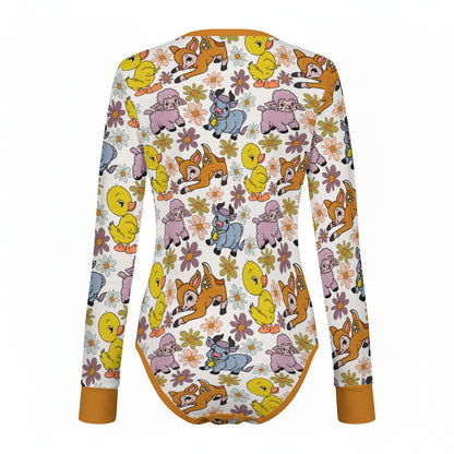 Kitsch Animals Long Sleeve CuddleSuit