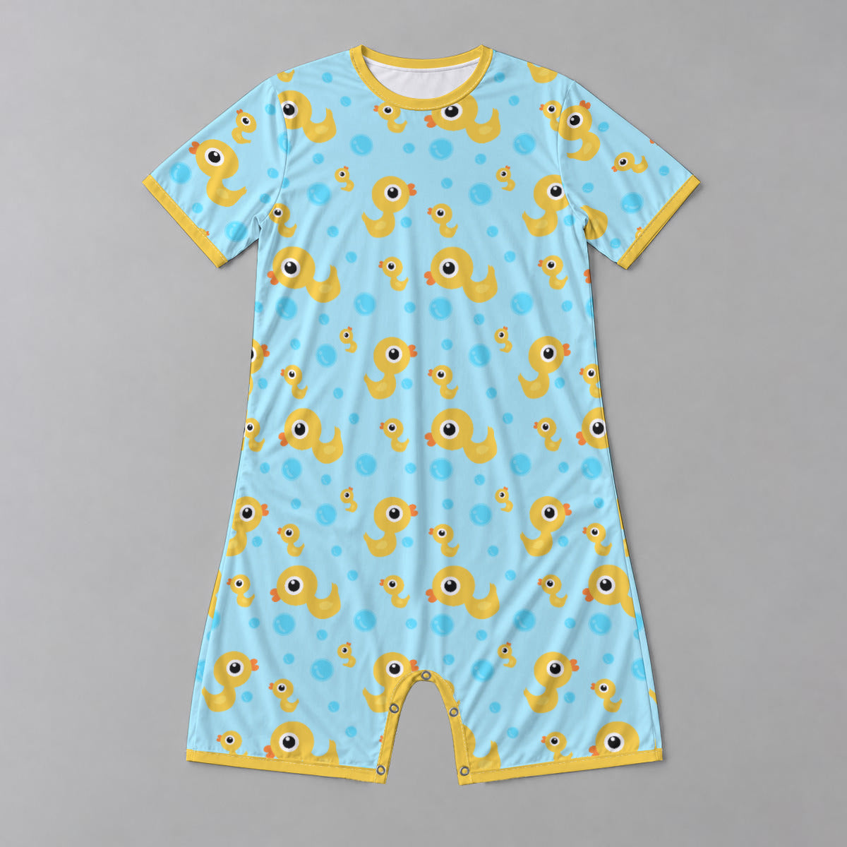 Ducky Bubble Bath Play Snap Romper
