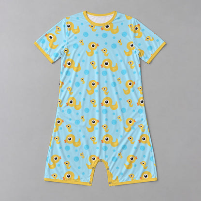 Ducky Bubble Bath Play Snap Romper