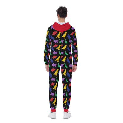 Colorful Lil Dinos Hooded Sleeper