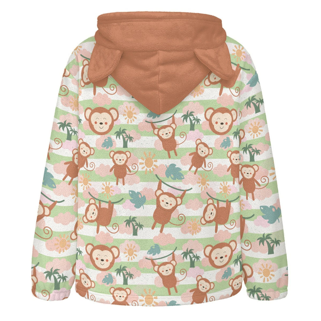 Monkey Mischief Cat Ear Hoodie