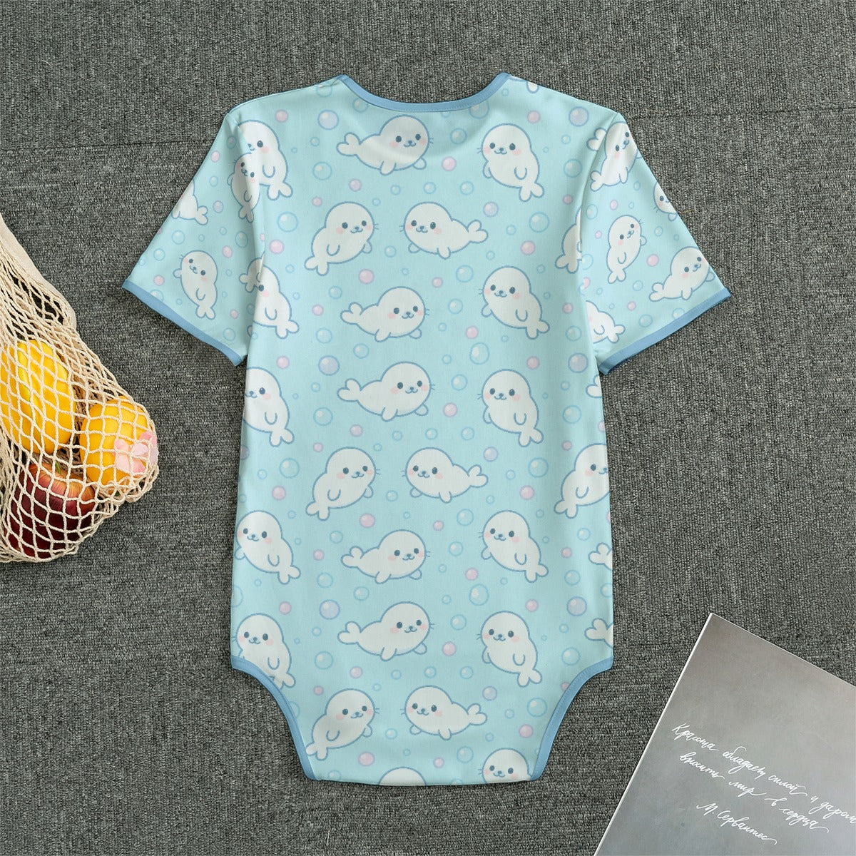 Bubbly Seal Short Sleeve CuddleSuit