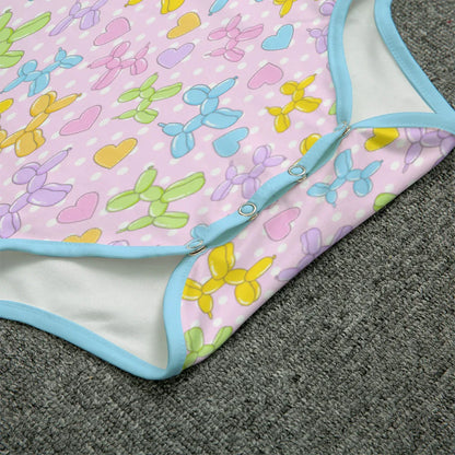 Pastel Balloon Dogs Adult Unisex CuddleSuit - Puppy's Aesthetics