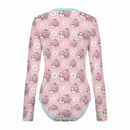 Snail Trails Long Sleeve CuddleSuit - Puppy's Aesthetics