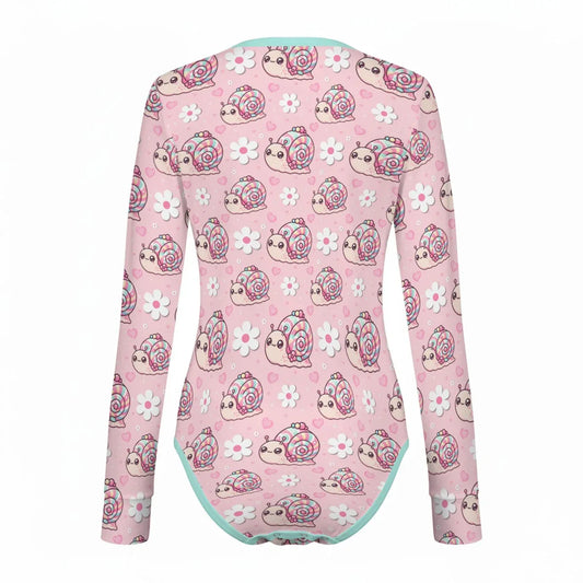 Snail Trails Long Sleeve CuddleSuit - Puppy's Aesthetics